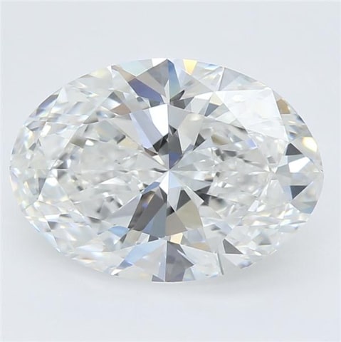 2.54 Carat Oval Lab Diamond with  Cut Diamond in 14KT  view 1
