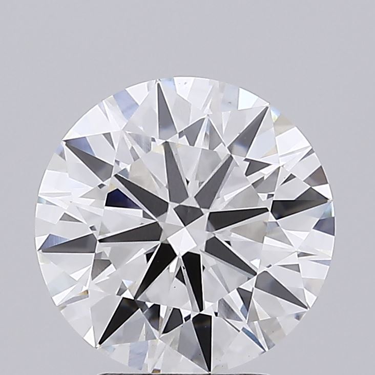 3.25 Carat Round Lab Diamond with  Cut Diamond in 14KT  view 1

