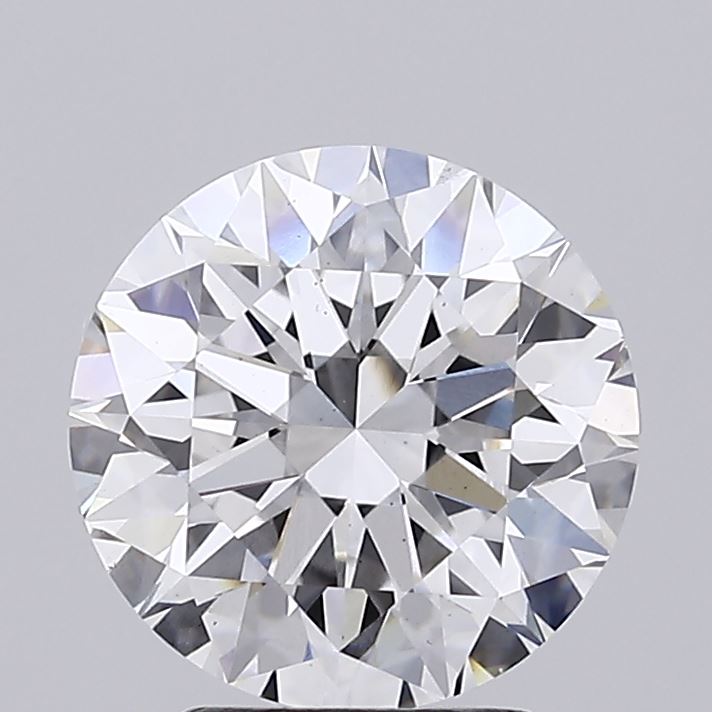 3.02 Carat Round Lab Diamond with  Cut Diamond in 14KT  view 1
