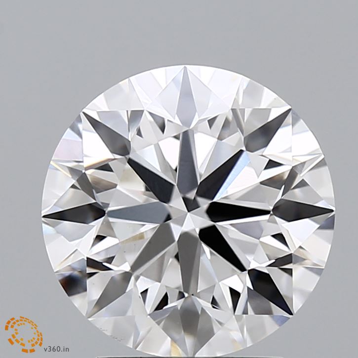3.0 Carat Round Lab Diamond with  Cut Diamond in 14KT  view 1
