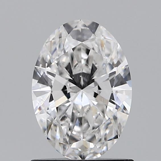 1.02 Carat Oval Lab Diamond with  Cut Diamond in 14KT  view 1
