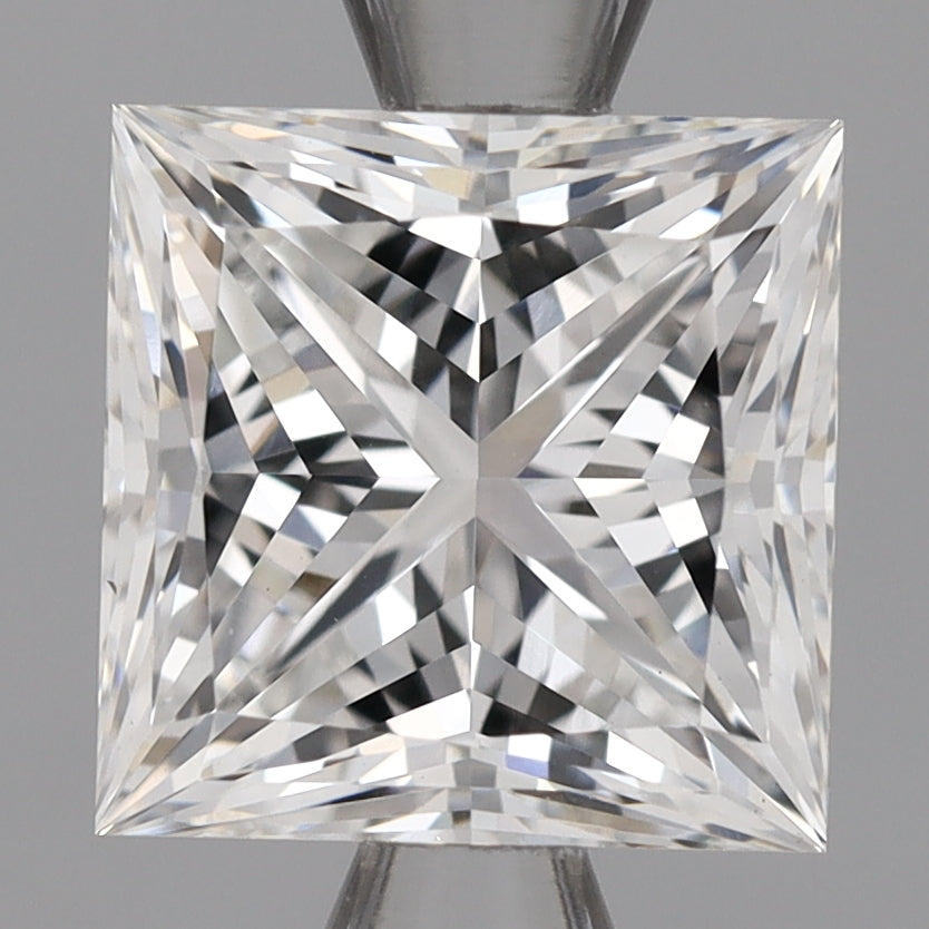 2.02 Carat Princess Lab Diamond with  Cut Diamond in 14KT  view 1
