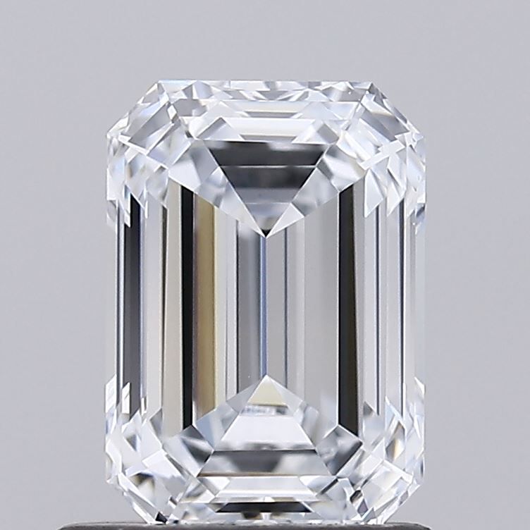 1.06 Carat Emerald Lab Diamond with  Cut Diamond in 14KT  view 1
