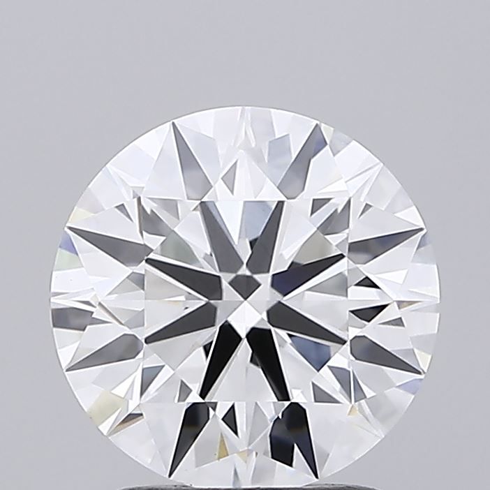 1.8 Carat Round Lab Diamond & 1.79 Carat Round Lab Diamond with  Cut Diamond in 14KT  view 1
