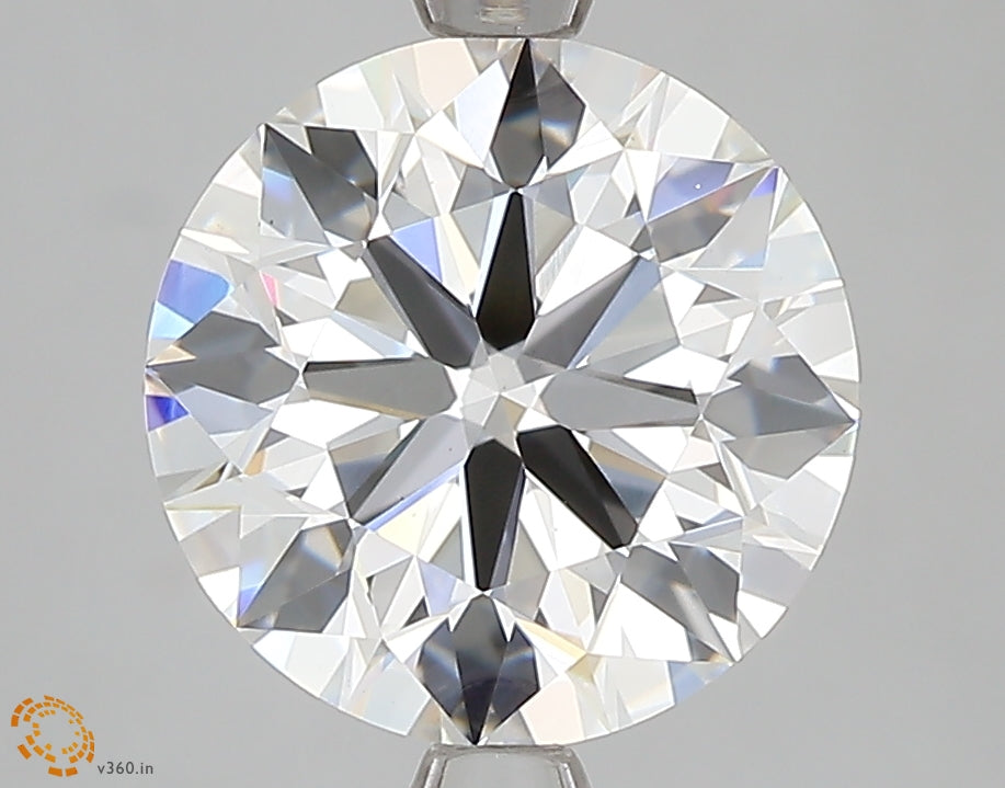 3.17 Carat Round Lab Diamond with  Cut Diamond in 14KT  view 1
