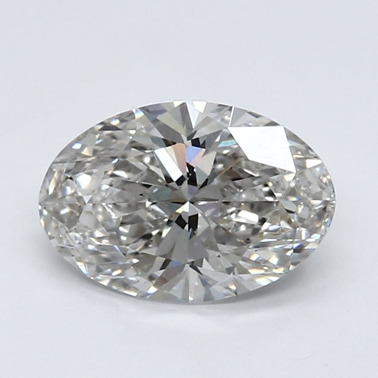 2.07 Carat Oval Lab Diamond with  Cut Diamond in 14KT  view 1
