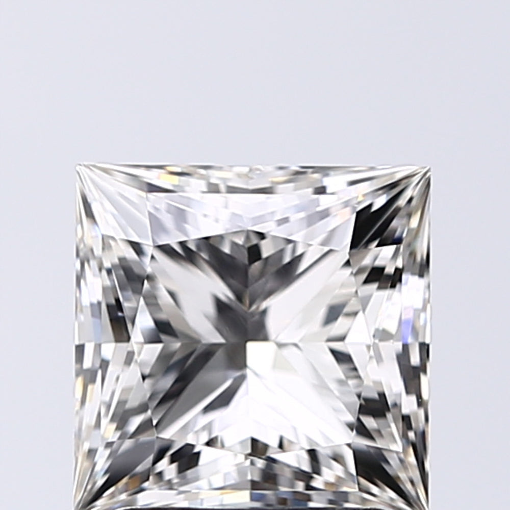 2.01 Carat Princess Lab Diamond with  Cut Diamond in 14KT  view 1
