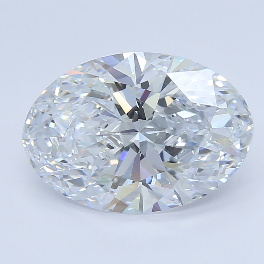 4.52 Carat Oval Lab Diamond with  Cut Diamond in 14KT  view 1
