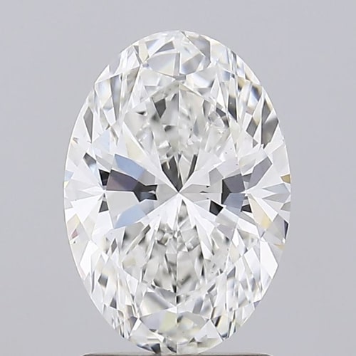1.67 Carat Oval Lab Diamond with  Cut Diamond in 14KT  view 1
