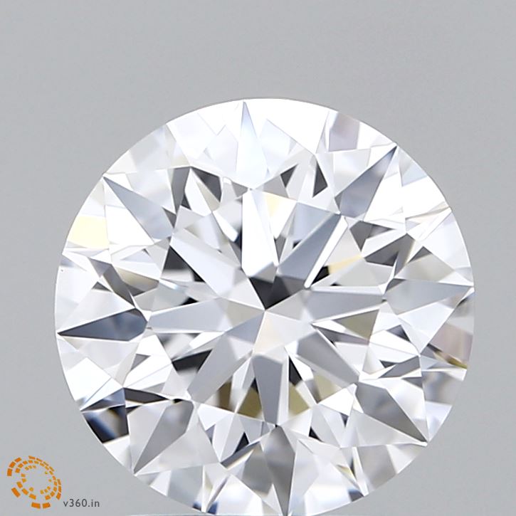 2.76 Carat Round Lab Diamond with  Cut Diamond in 14KT  view 1

