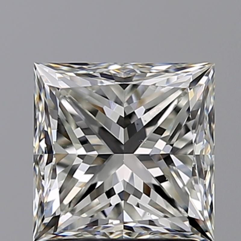 1.7 Carat Princess Natural Diamond with  Cut Diamond in 14KT  view 1
