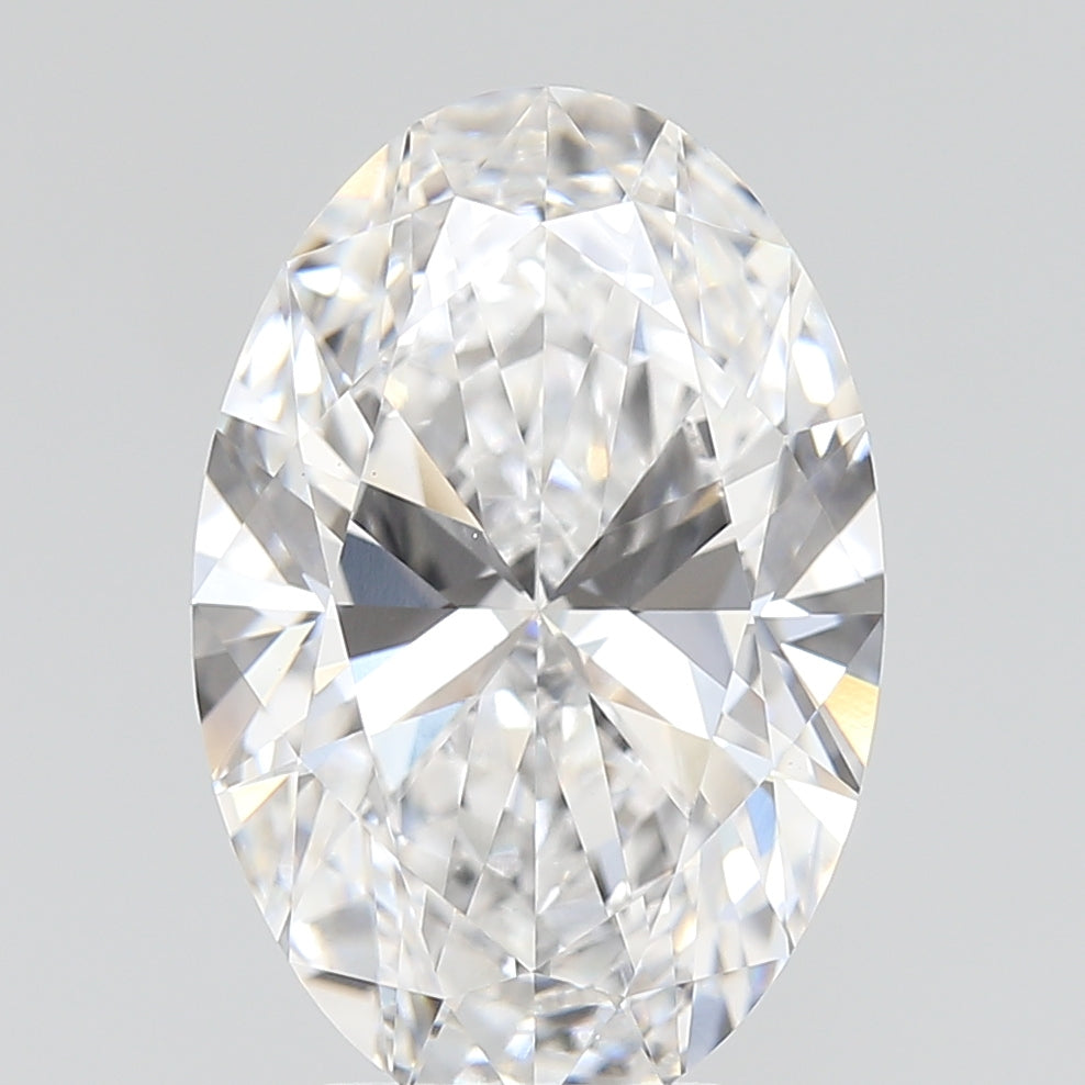5.01 Carat Oval Lab Diamond with  Cut Diamond in 14KT  view 1
