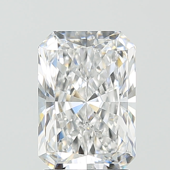 2.51 Carat Radiant Lab Diamond with  Cut Diamond in 14KT  view 1
