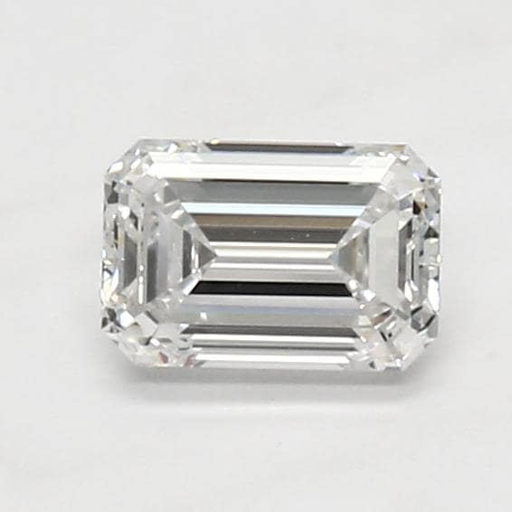 2.61 Carat Emerald Lab Diamond with  Cut Diamond in 14KT  view 1
