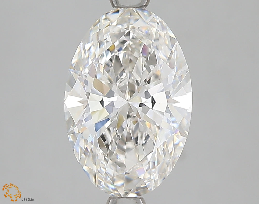 2.0 Carat Oval Lab Diamond with  Cut Diamond in 14KT  view 1
