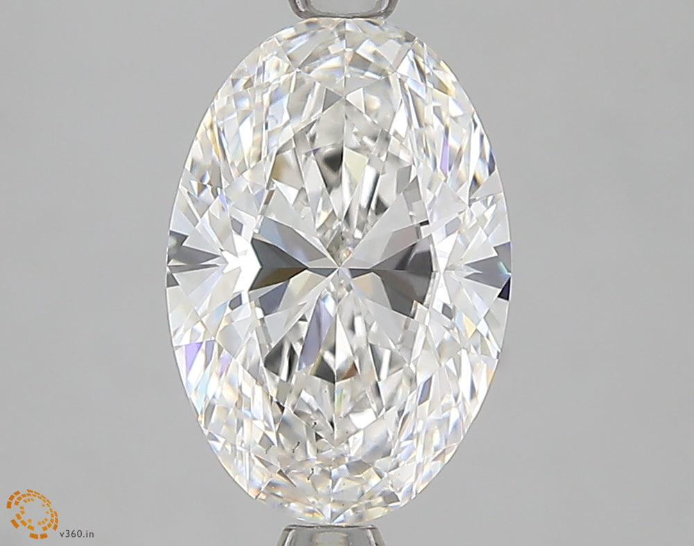 2.01 Carat Oval Lab Diamond with  Cut Diamond in 14KT  view 1
