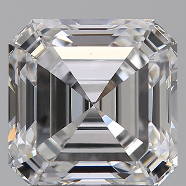 2.05 Carat Asscher Lab Diamond with  Cut Diamond in 14KT  view 1
