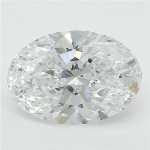 2.56 Carat Oval Lab Diamond with  Cut Diamond in 14KT  view 1
