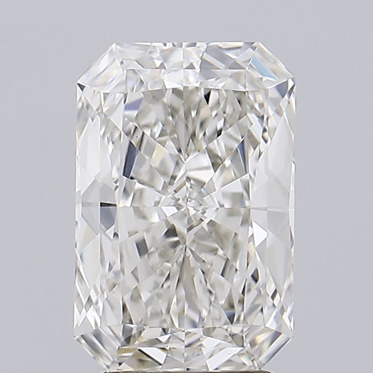 2.85 Carat Radiant Lab Diamond with  Cut Diamond in 14KT  view 1
