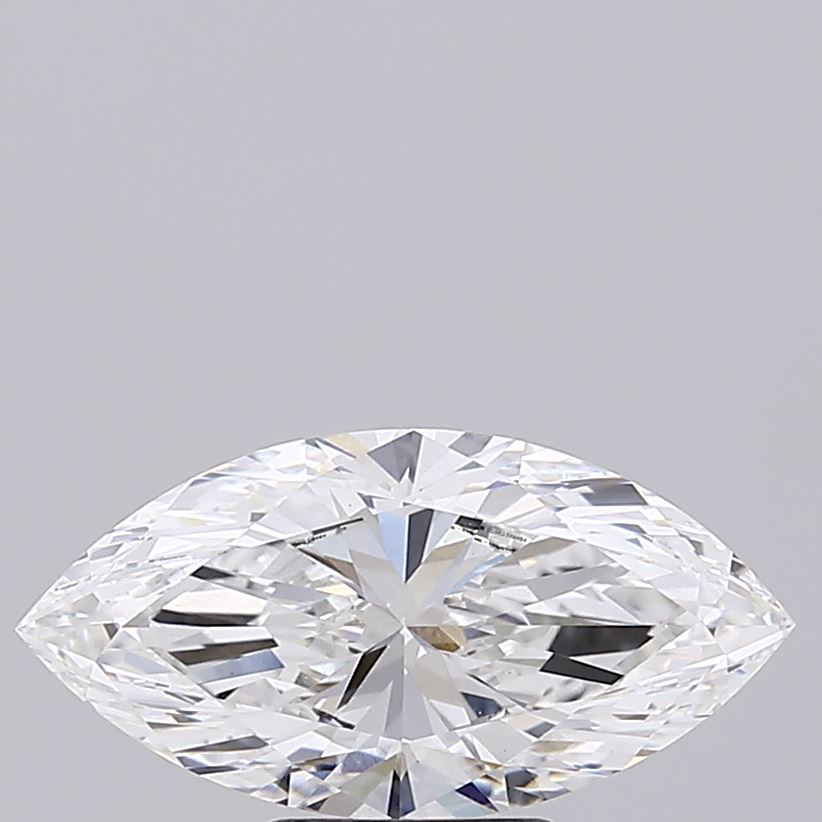 3.51 Carat Marquise Lab Diamond with  Cut Diamond in 14KT  view 1
