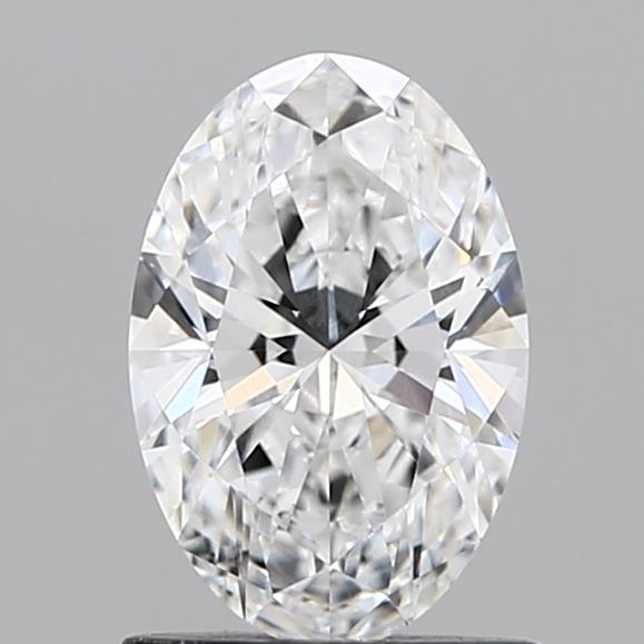 1.01 Carat Oval Lab Diamond with  Cut Diamond in 14KT  view 1

