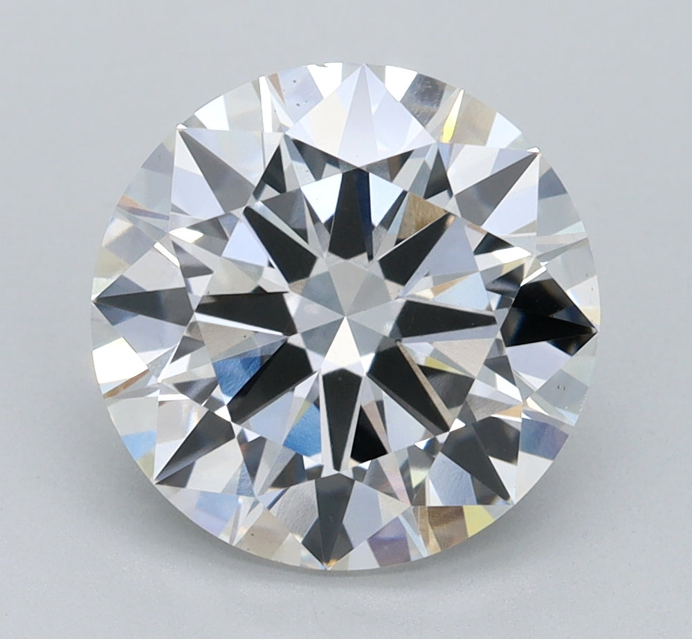 3.5 Carat Round Lab Diamond with  Cut Diamond in 14KT  view 1
