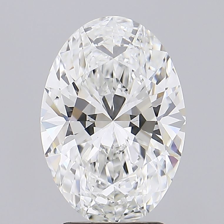 2.02 Carat Oval Lab Diamond with  Cut Diamond in 14KT  view 1
