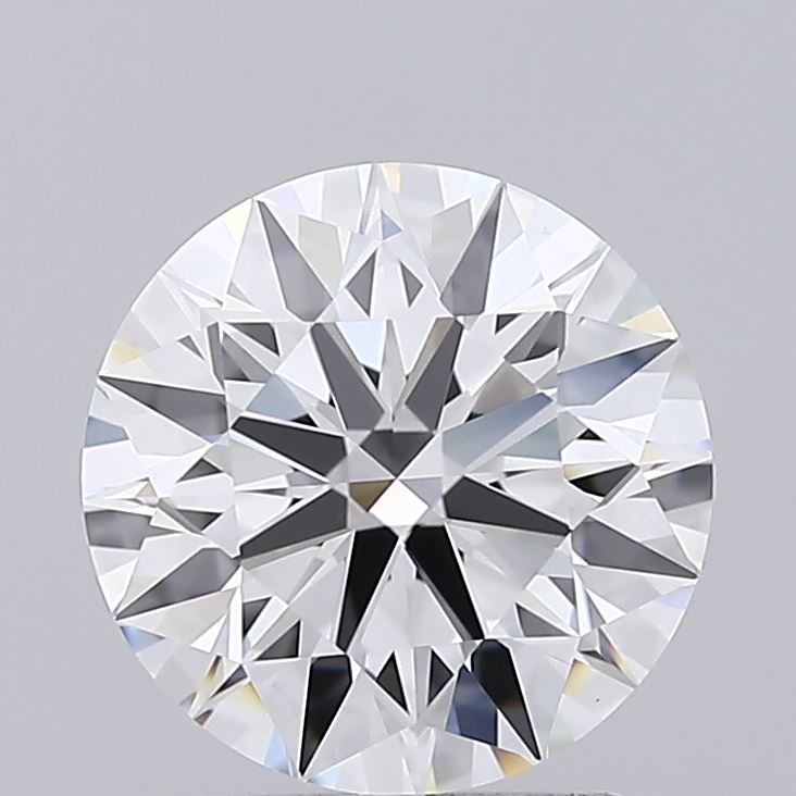 2.03 Carat Round Lab Diamond with  Cut Diamond in 14KT  view 1
