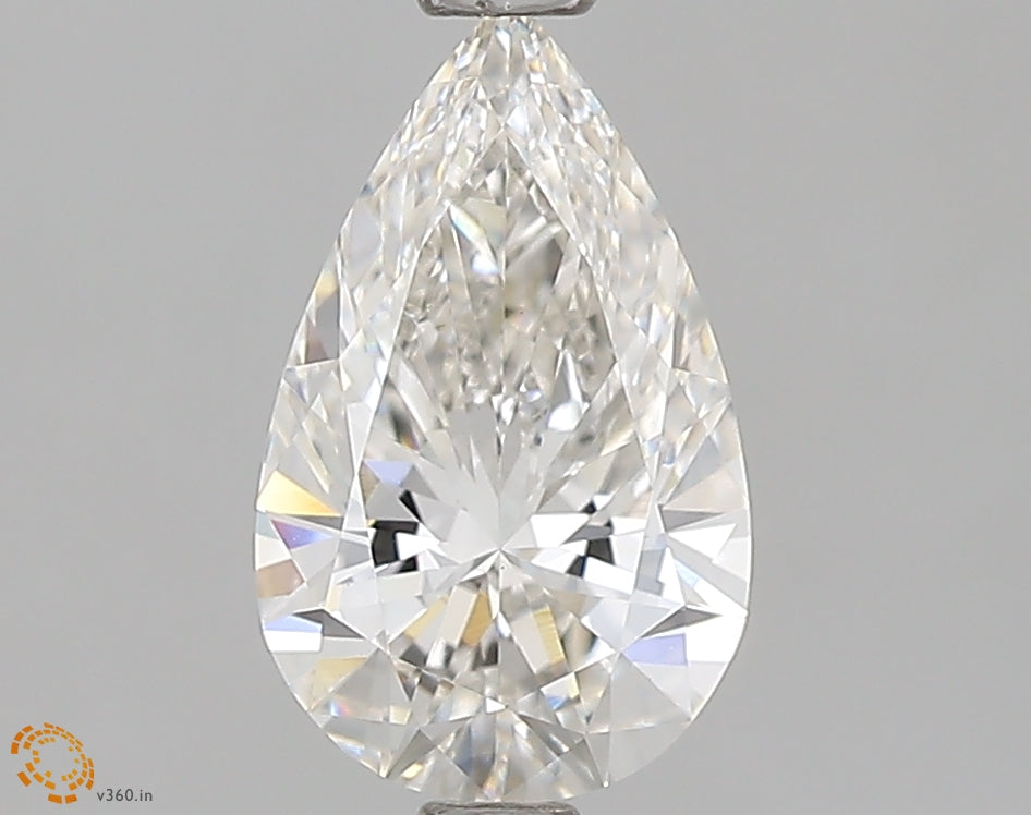 1.01 Carat Pear Lab Diamond with  Cut Diamond in 14KT  view 1
