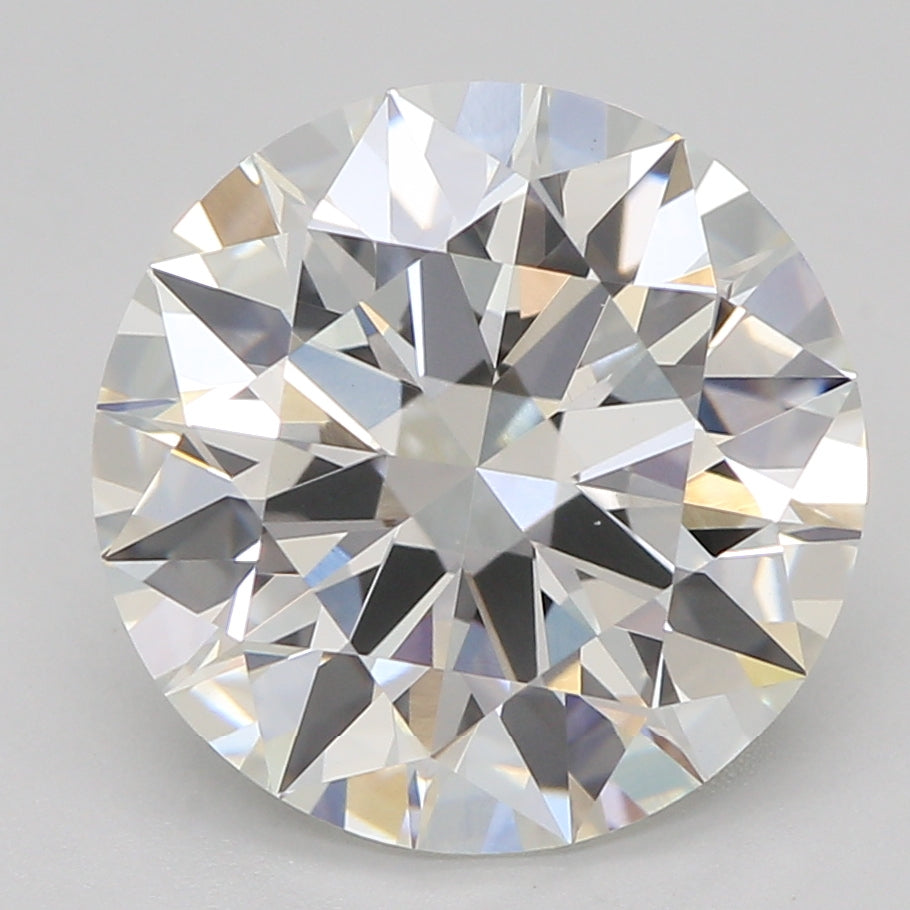 2.51 Carat Round Lab Diamond with  Cut Diamond in 14KT  view 1
