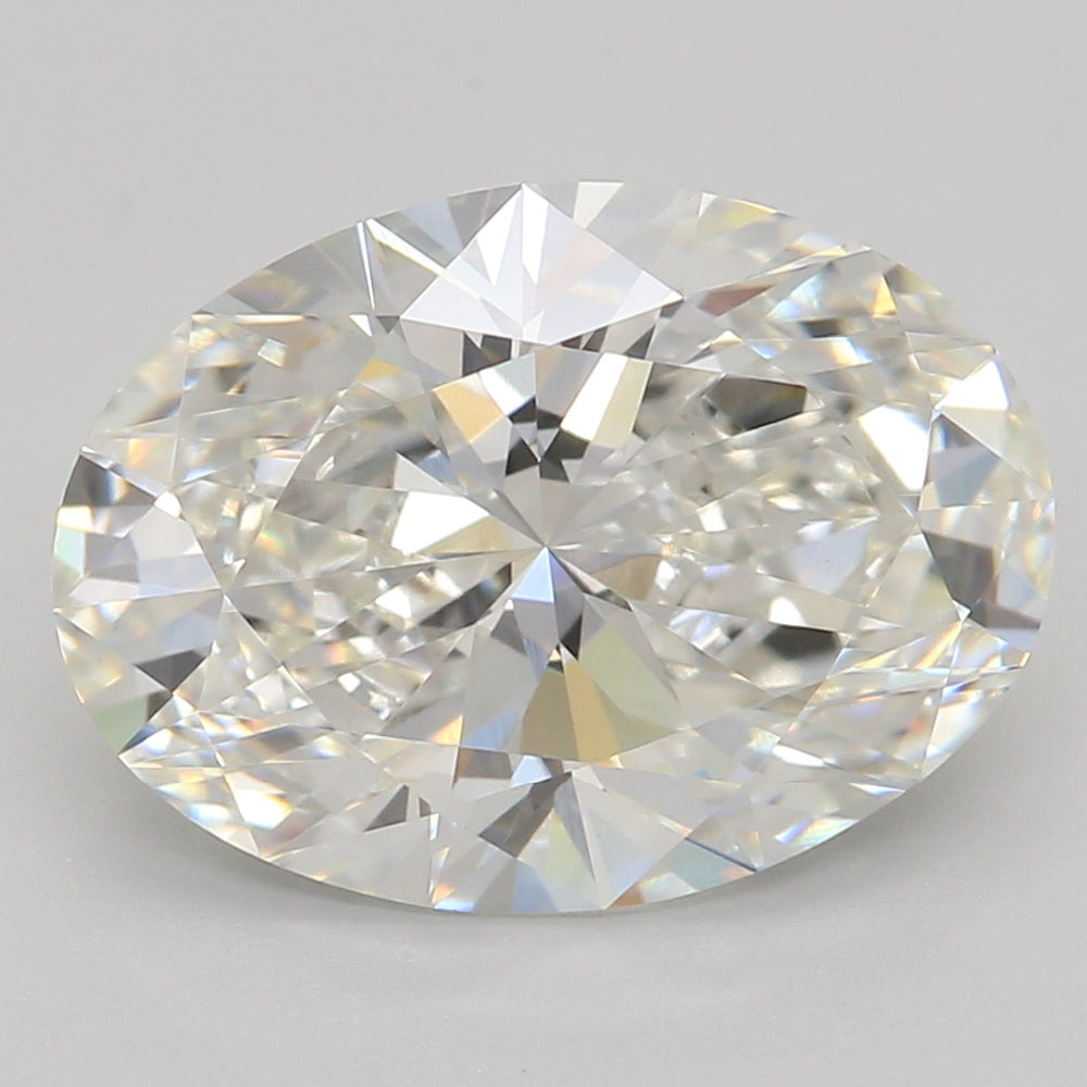 2.52 Carat Oval Lab Diamond with  Cut Diamond in 14KT  view 1
