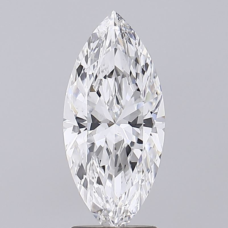 2.22 Carat Marquise Lab Diamond with  Cut Diamond in 14KT  view 1
