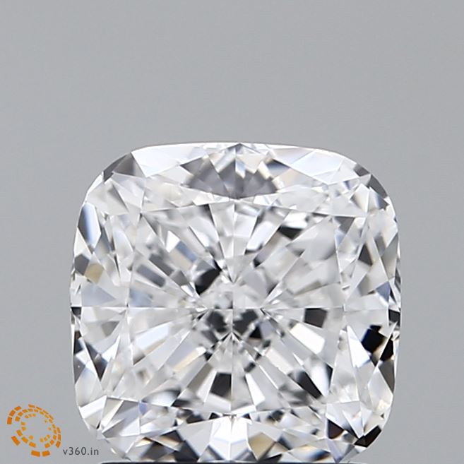 2.01 Carat Cushion Lab Diamond with  Cut Diamond in 14KT  view 1
