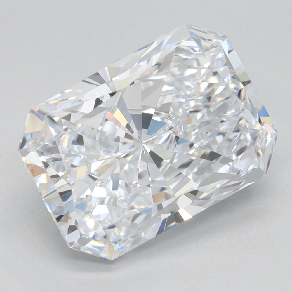 3.2 Carat Radiant Lab Diamond with  Cut Diamond in 14KT  view 1
