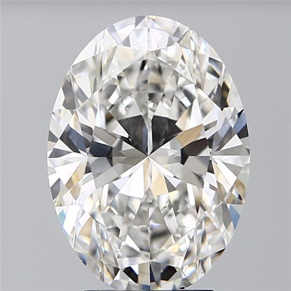 4.03 Carat Oval Lab Diamond with  Cut Diamond in 14KT  view 1
