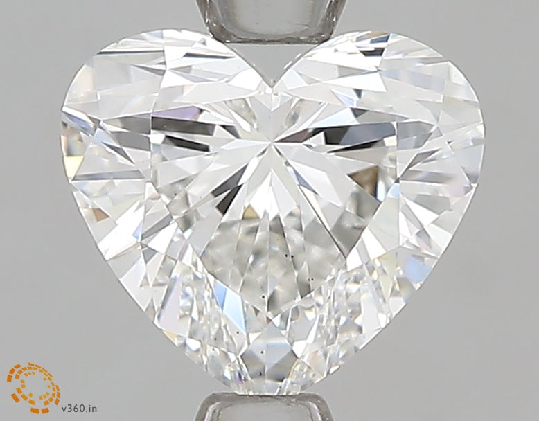 1.01 Carat Heart Lab Diamond with  Cut Diamond in 14KT  view 1
