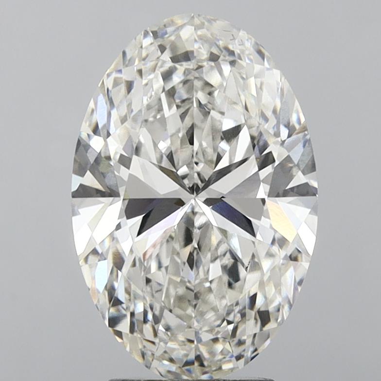 5.05 Carat Oval Lab Diamond with  Cut Diamond in 14KT  view 1
