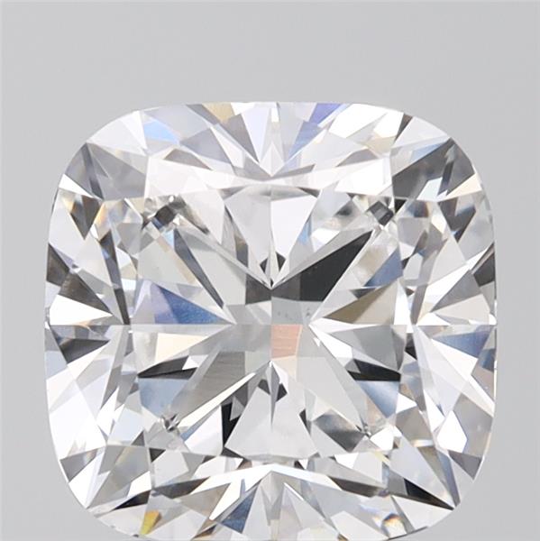 3.26 Carat Cushion Lab Diamond with  Cut Diamond in 14KT  view 1
