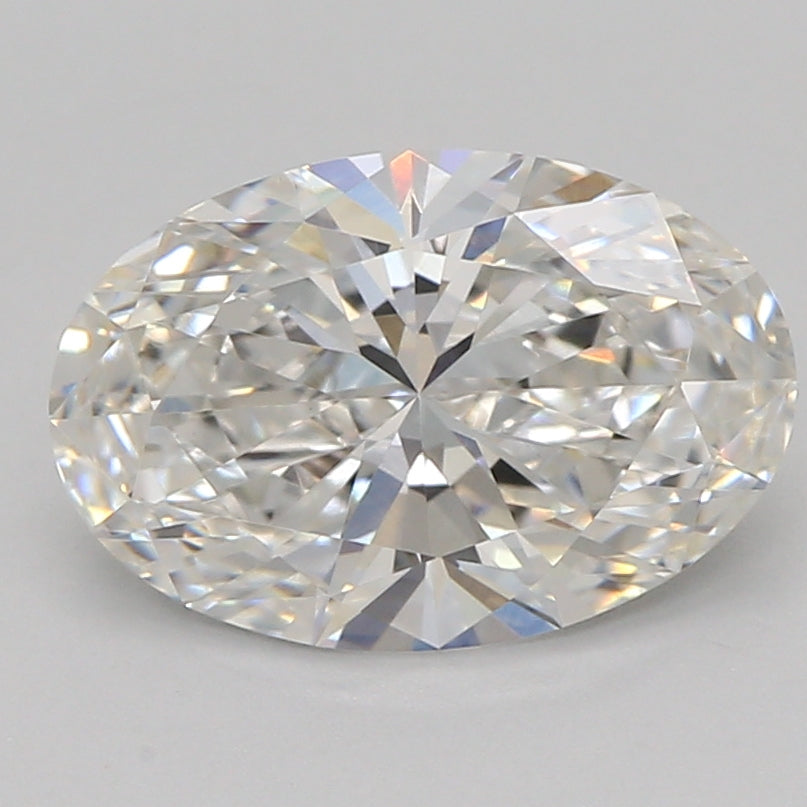 1.07 Carat Oval Lab Diamond with  Cut Diamond in 14KT  view 1
