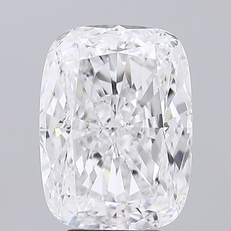 4.82 Carat Cushion Lab Diamond with  Cut Diamond in 14KT  view 1
