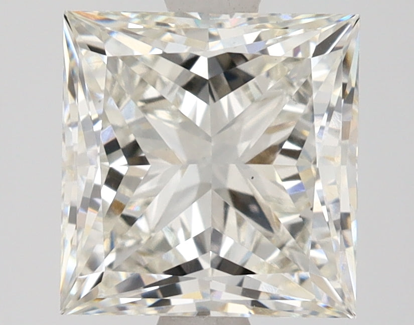 2.13 Carat Princess Lab Diamond with  Cut Diamond in 14KT  view 1

