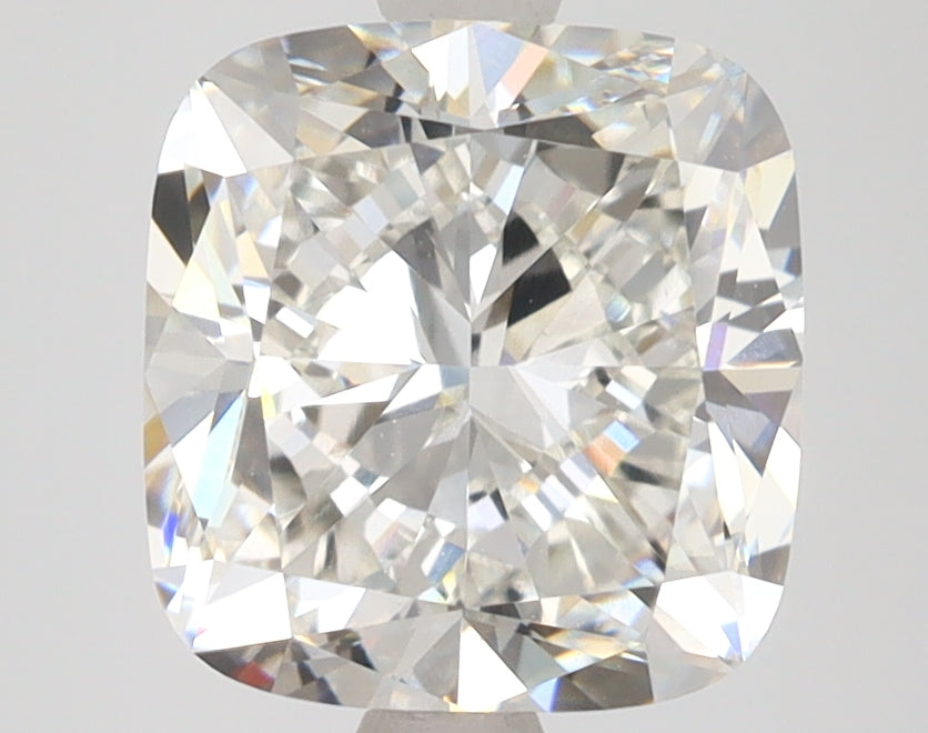 3.24 Carat Cushion Lab Diamond with  Cut Diamond in 14KT  view 1

