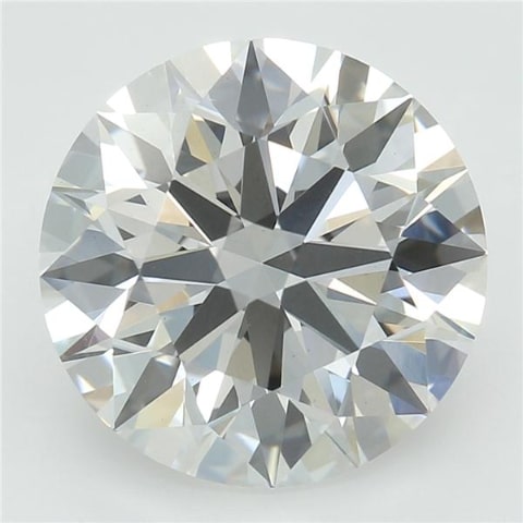 2.52 Carat Round Lab Diamond with  Cut Diamond in 14KT  view 1
