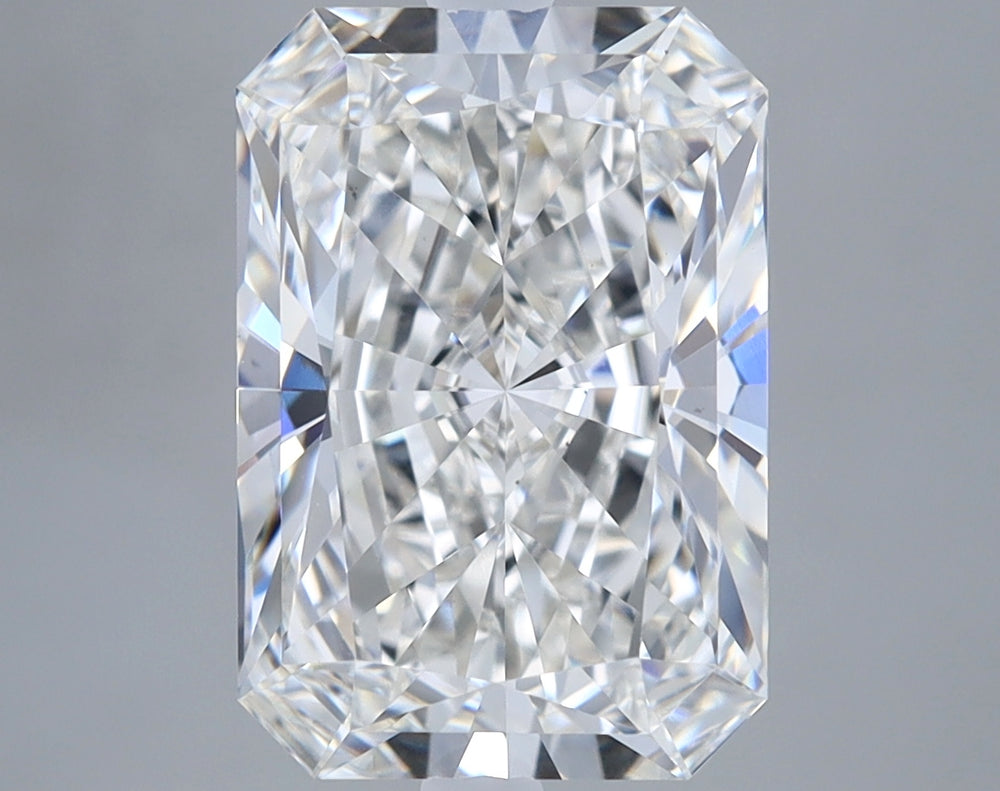 4.28 Carat Radiant Lab Diamond with  Cut Diamond in 14KT  view 1
