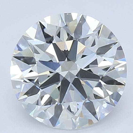 2.18 Carat Round Lab Diamond with  Cut Diamond in 14KT  view 1
