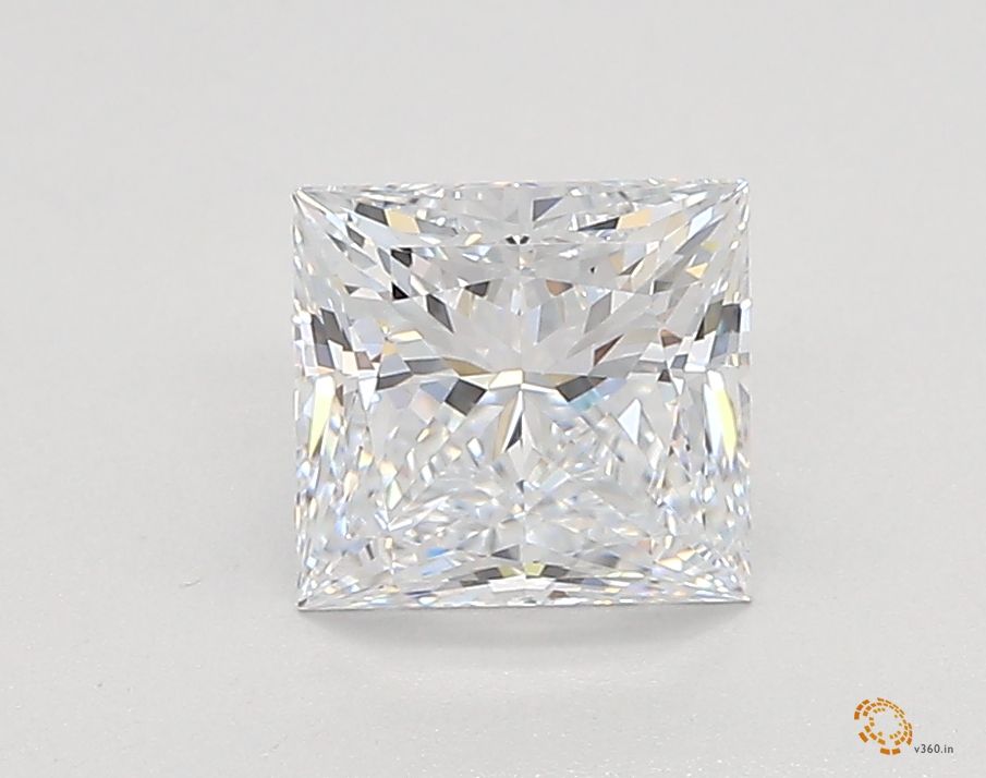 1.18 Carat Princess Lab Diamond with  Cut Diamond in 14KT  view 1
