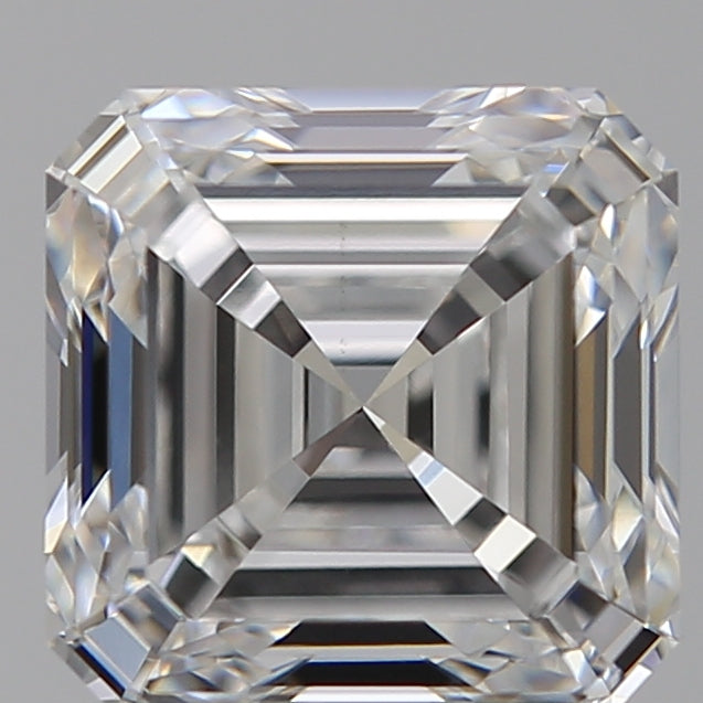 2.03 Carat Asscher Lab Diamond with  Cut Diamond in 14KT  view 1

