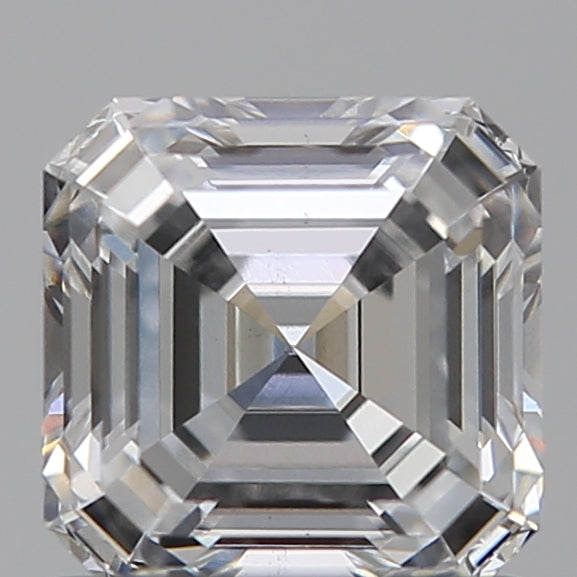 1.03 Carat Asscher Lab Diamond with  Cut Diamond in 14KT  view 1
