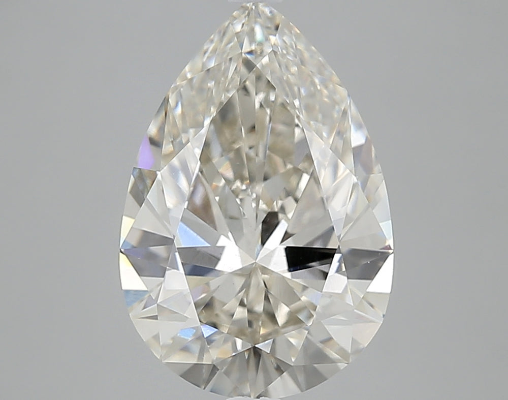 4.26 Carat Pear Lab Diamond with  Cut Diamond in 14KT  view 1
