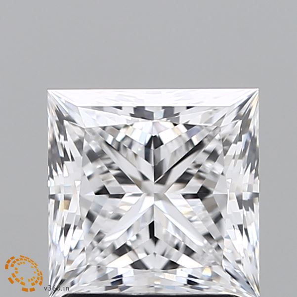1.87 Carat Princess Lab Diamond with  Cut Diamond in 14KT  view 1
